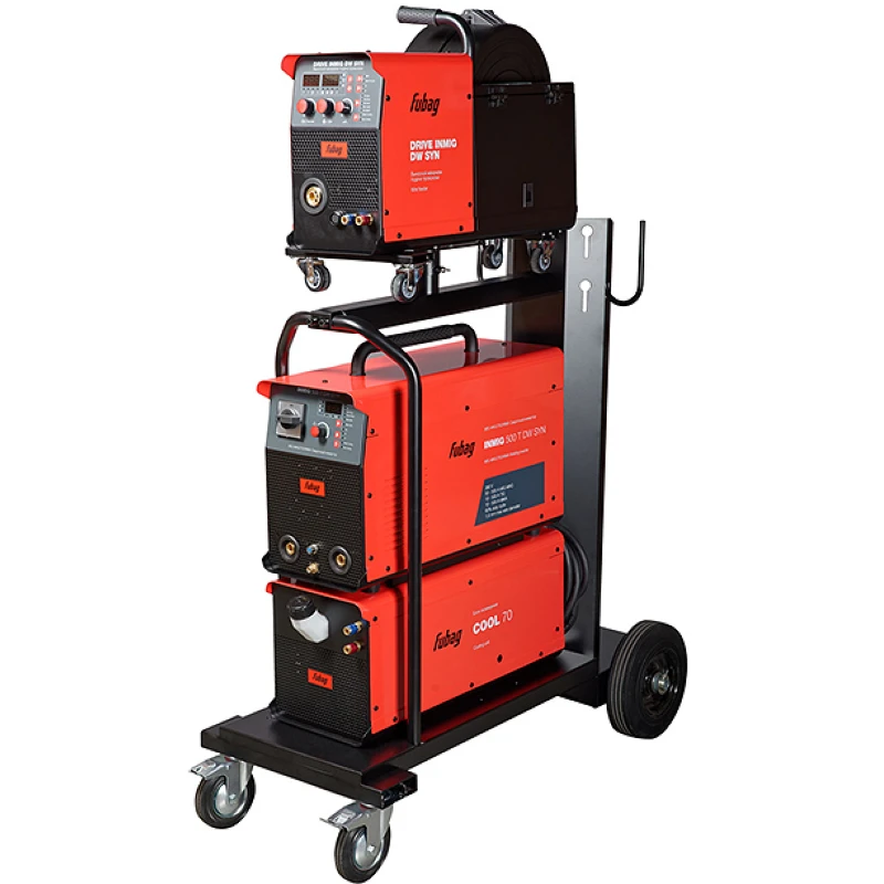 FUBAG INMIG 500T DW SYN сварочный полуавтомат инверторный с горелкой FB 500 3m, ДРАЙВ INMIG DW SYN (DRIVE), шлангом-пакетом 5m с ж/о, Cool 70 и тележкой 31406.5