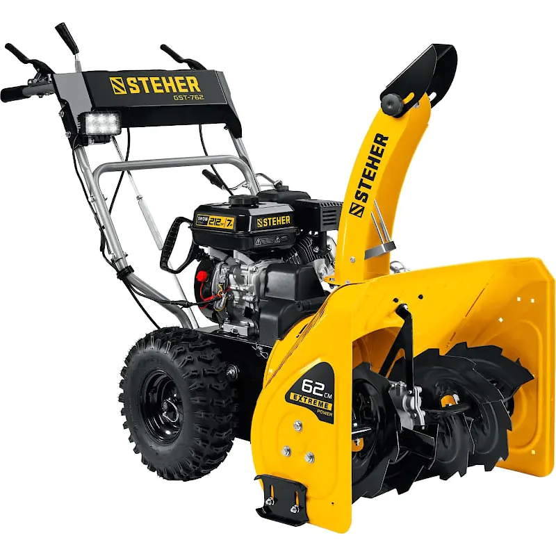 STEHER GST-762 снегоуборщик бензиновый 7 л.с, ковш 62 см, выброс 12 м, 6 вперед/2 назад