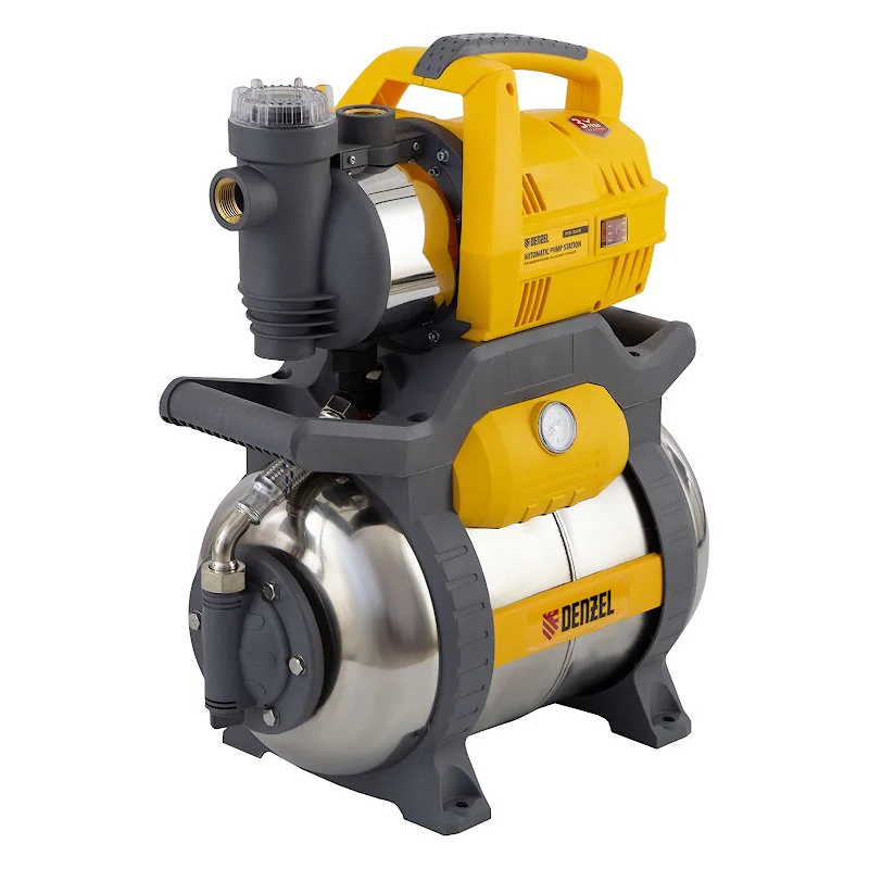 DENZEL X-PRO PSХ950X насосная станция 950 вт, 3300 л/ч, ресивер 24 л, высота подъема 38 м 97214
