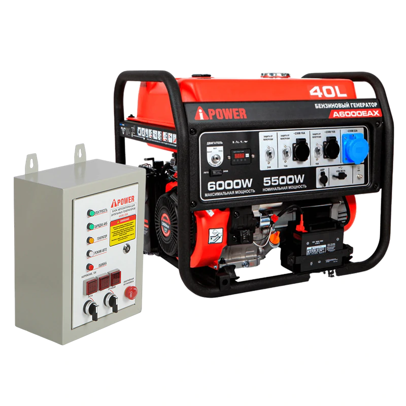 A-iPower A6000EAX бензиновый генератор с блоком АВР 400В/25А (8 pin) New 20118/29109