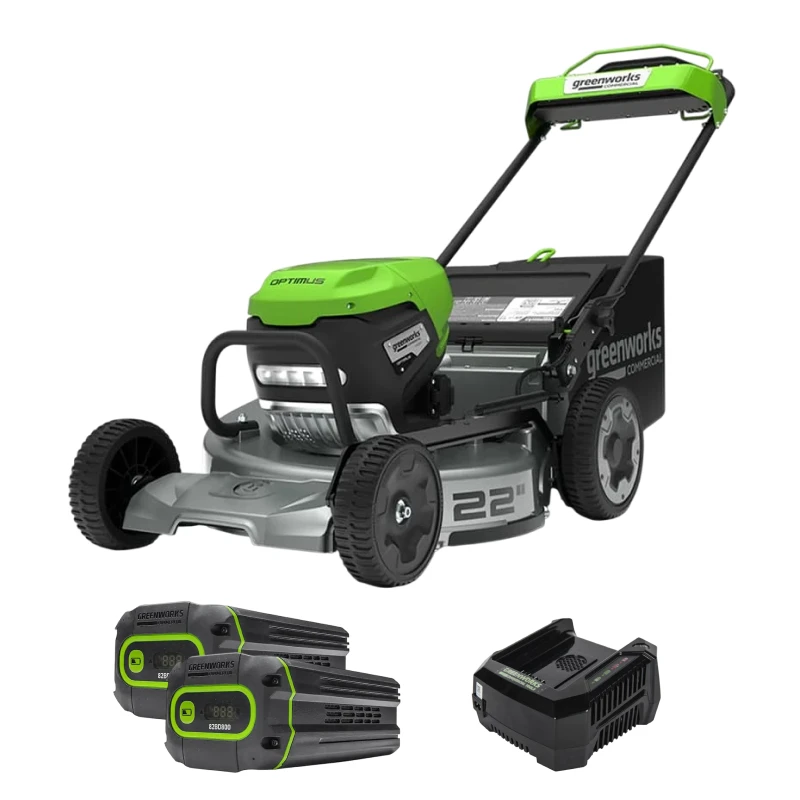 Аккумуляторная газонокосилка Greenworks LM221S2K8 (2 x 8 Ач, ЗУ) 2519407U28