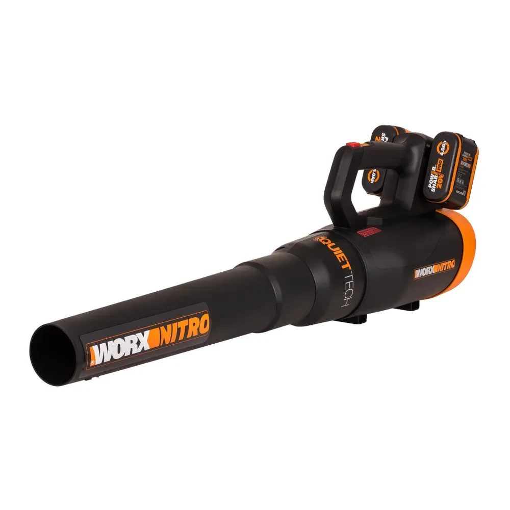 WORX WG581E 40В воздуходувка аккумуляторная (2 x 4 Ач, ЗУ) 62.5 м/с