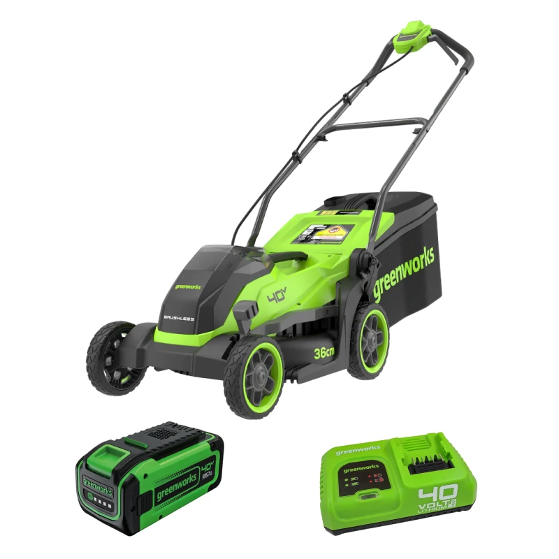 Аккумуляторная газонокосилка Greenworks GD40LM361K8 (1 x 8 Ач, Быстрое ЗУ) 2520807U8F