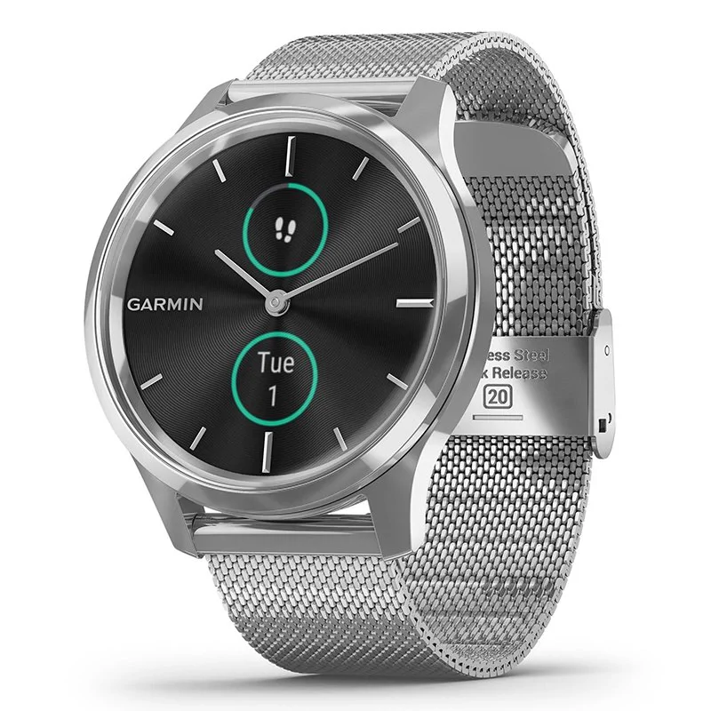 Часы для фитнеса Garmin vivomove Luxe, серебристый, 010-02241-23