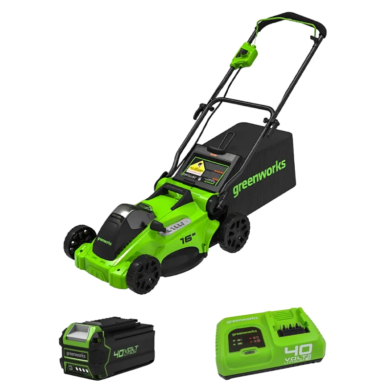 Аккумуляторная газонокосилка Greenworks GD40LM16XK4 (1 x 4 Ач, Быстрое ЗУ) 2517907U4F