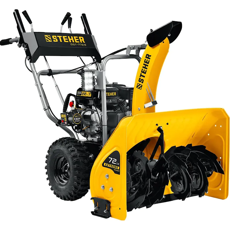 STEHER GST-772E снегоуборщик бензиновый 7 л.с, ковш 72 см, выброс 12 м, 6 вперед/2 назад