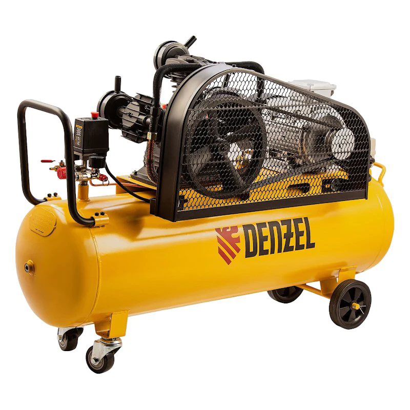 DENZEL BCW3000-T/100 компрессор воздушный 3.0 квт, ременный привод, 100 литров, 520 л/мин 58118