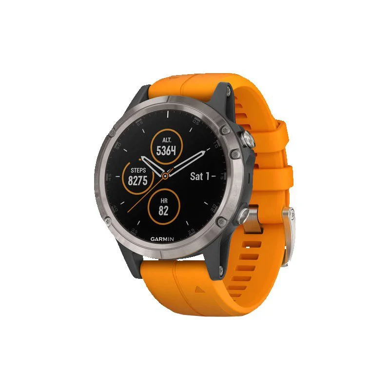 Смарт-часы Garmin Fenix 5 Plus Sapphire, титановый, 010-01988-16