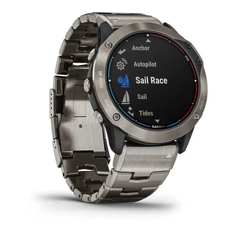 Смарт-часы Garmin Quatix 6x Solar титановый с титановым браслетом 010-02157-31