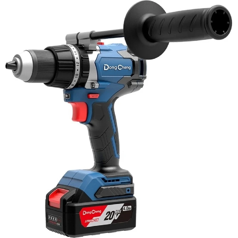 DongCheng DCJZ03-13(TYPE EM) аккумуляторная ударная дрель-шуруповерт (2 x 4 Ач, ЗУ)