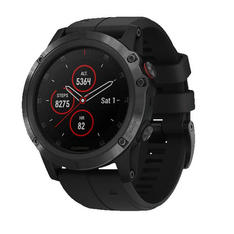 Смарт-часы Garmin Fenix 5X Plus Sapphire, черный, 010-01989-11