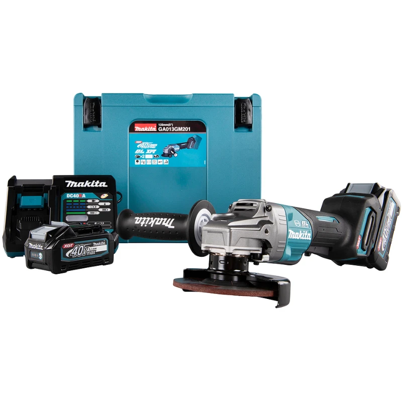 Makita GA013GM201 угловая шлифовальная машина ( 2 x 4 Ач, З/У)