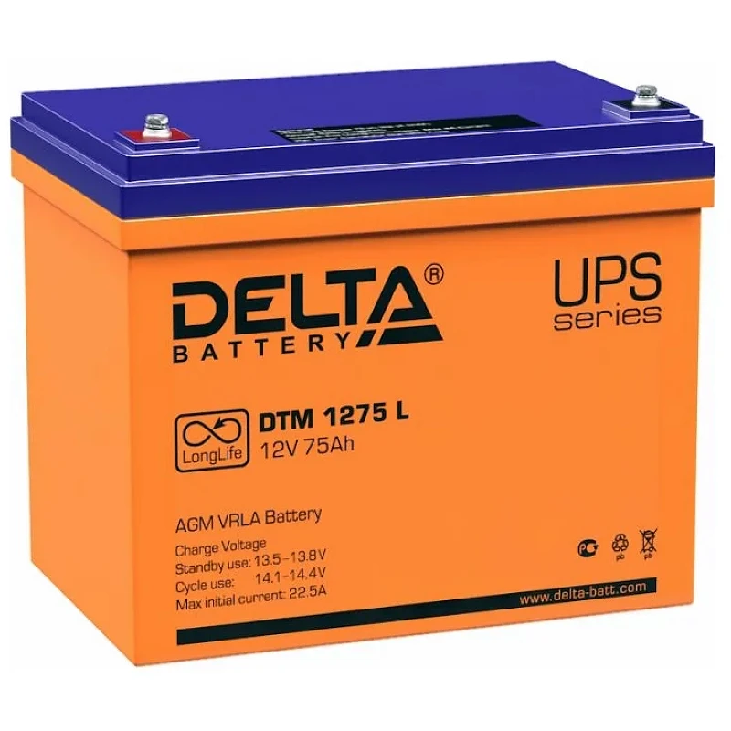 DELTA DTM 1275 L аккумуляторная батарея 4614010640013