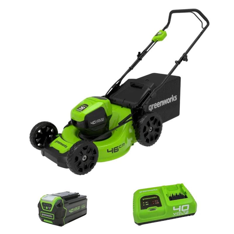 Аккумуляторная газонокосилка Greenworks GD40LM46HPK5 (1 x 5 Ач, Быстрое ЗУ) 2514407U5F