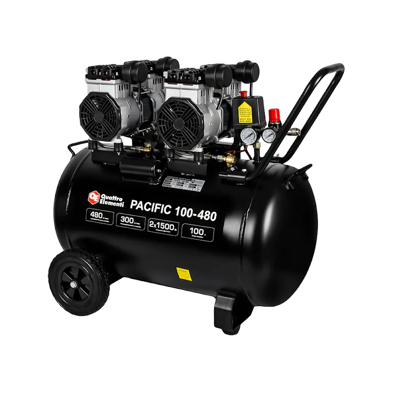 QUATTRO ELEMENTI PACIFIC 100-480 компрессор поршневой безмасляный 915-373