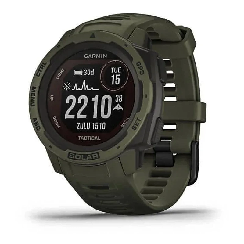 Спортивные наручные часы GARMIN INSTINCT Solar Tactical Moss, 010-02293-04