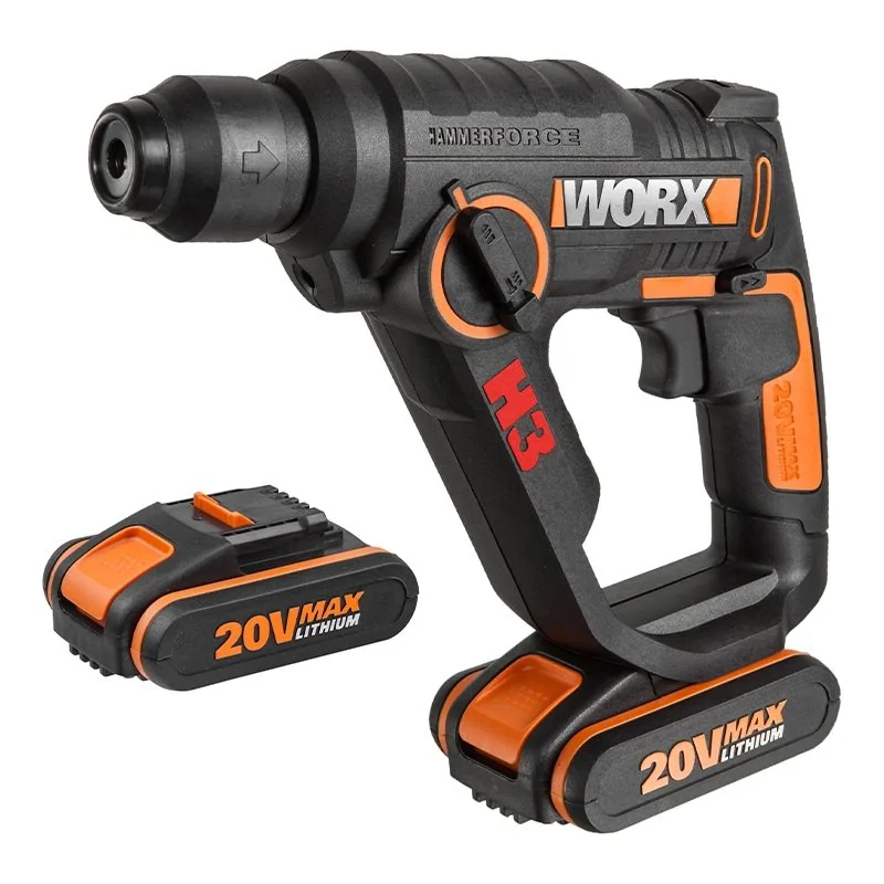 WORX WX390.1 аккумуляторный перфоратор (2 x 2 Ач, ЗУ)