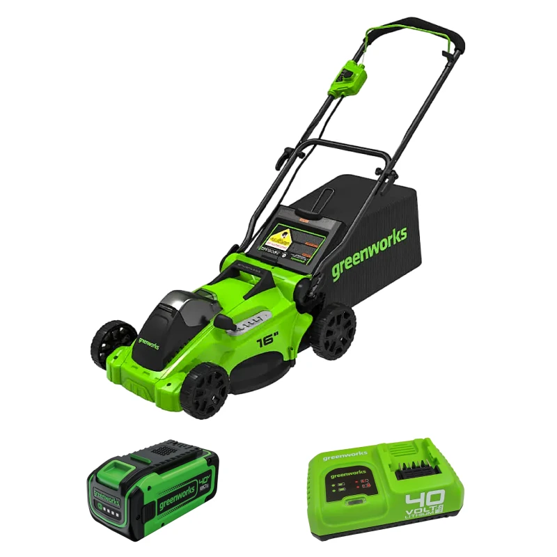 Аккумуляторная газонокосилка Greenworks GD40LM16XK8 (1 x 8 Ач, Быстрое ЗУ) 2517907U8F