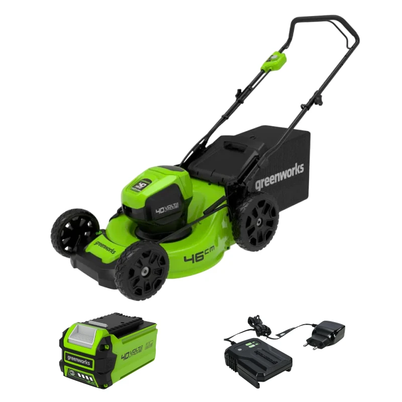 Аккумуляторная газонокосилка Greenworks GD40LM46HPK2 (1 x 2 Ач, ЗУ) 2514407UA