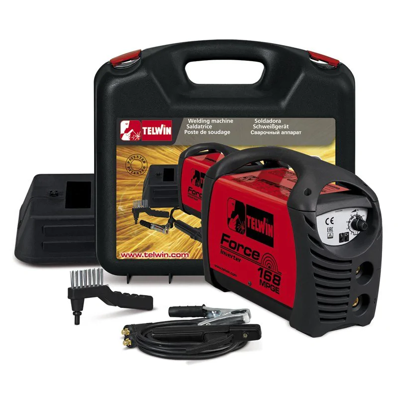 Сварочный аппарат с инвертором Telwin FORCE 168 MPGE ACX+PLASTIC C.CASE, 816211