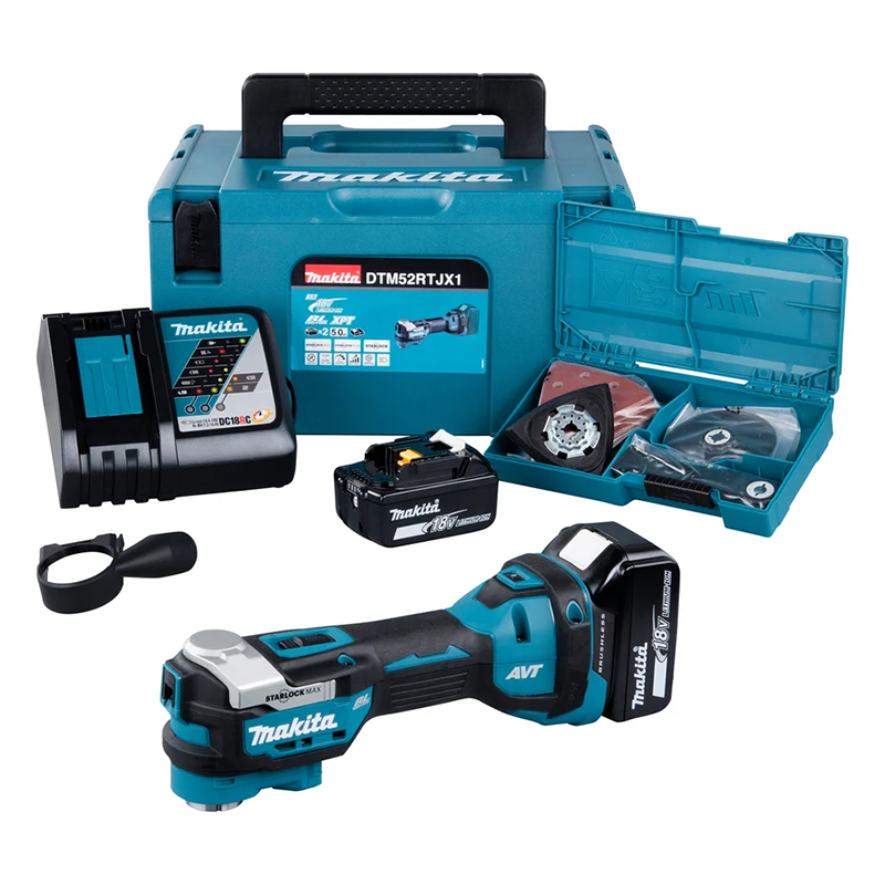 Makita DTM52RTJX1 многофункциональный аккумуляторный инструмент (2 x 5 Ач, З/У)