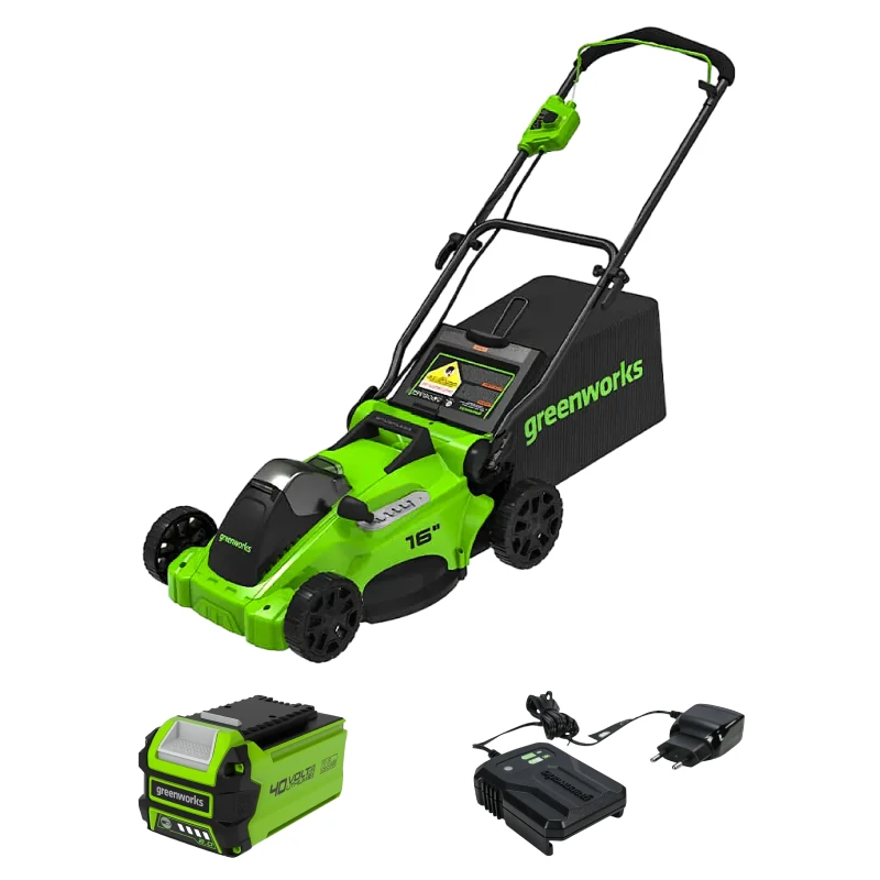 Аккумуляторная газонокосилка Greenworks GD40LM16XK2 (1 x 2 Ач, ЗУ) 2517907UA