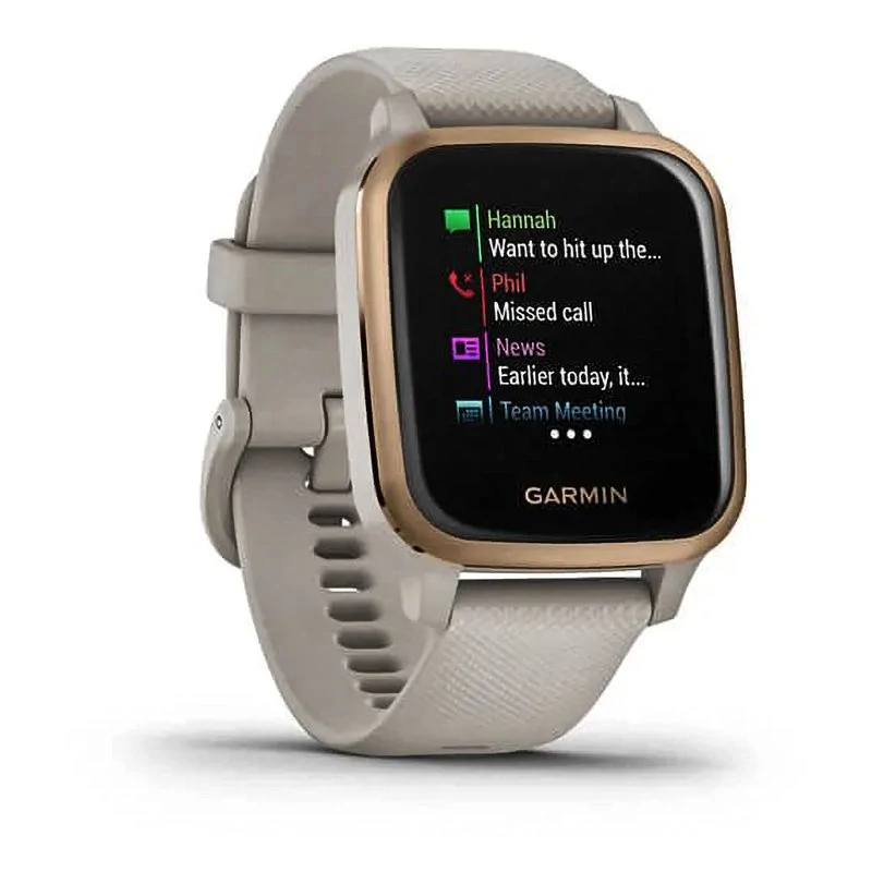 Смарт-часы Garmin Venu Sq Music Edition песочный с алюминиевым безелем цвета розовое золото 010-02426-11