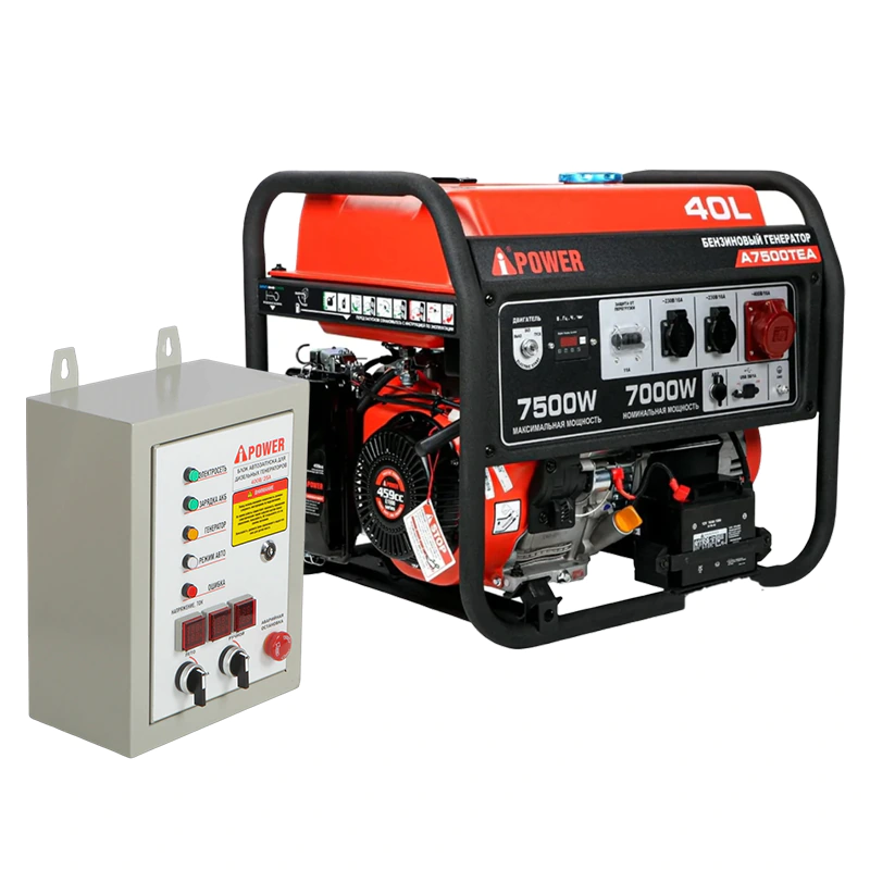 A-iPower A7500TEA бензиновый генератор с блоком АВР 400В/25А (8 pin) New 20114/29109
