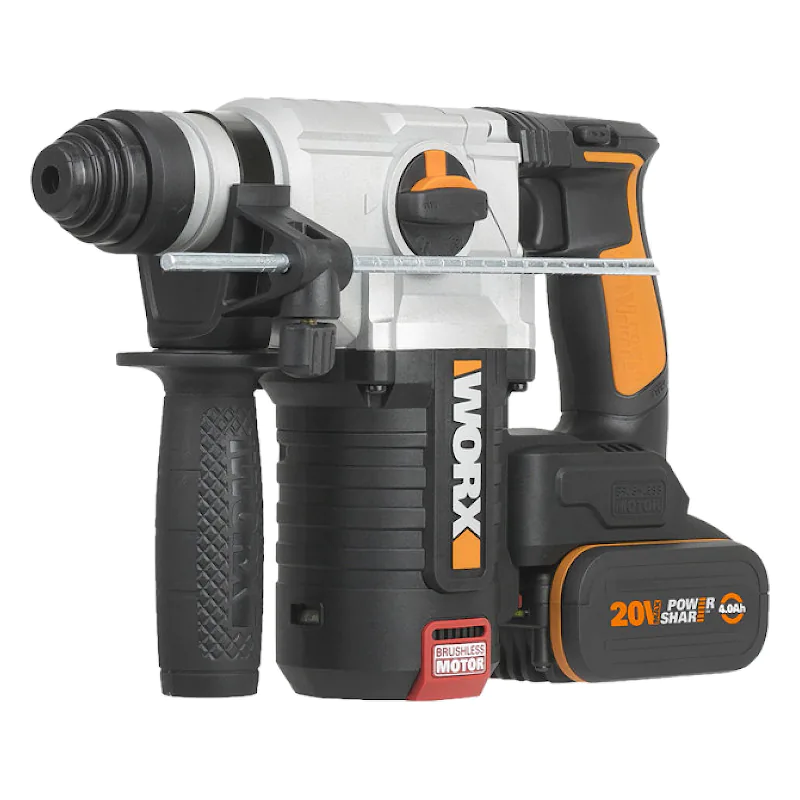 WORX WX380 перфоратор аккумуляторный (2 x 4 Ач, ЗУ)
