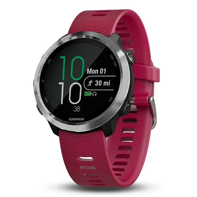 Часы для бега Garmin Forerunner 645 Music, с вишневым ремешком, 010-01863-31