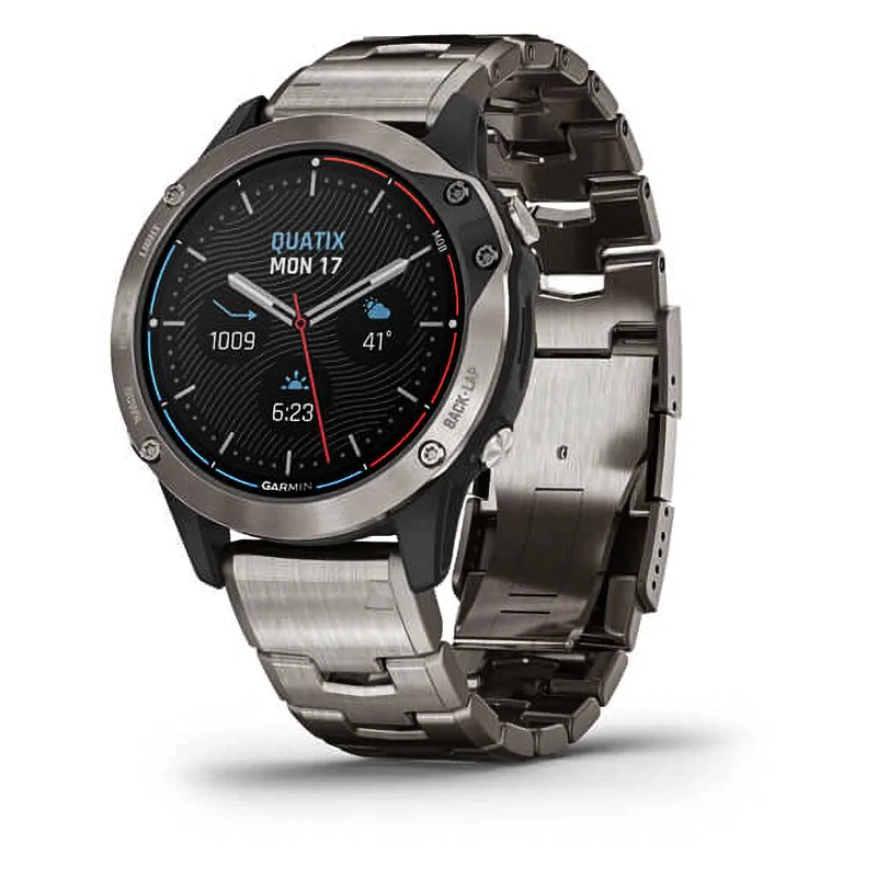 Смарт-часы Garmin Quatix 6 Sapphire титановый с титановым ремешком 010-02158-95