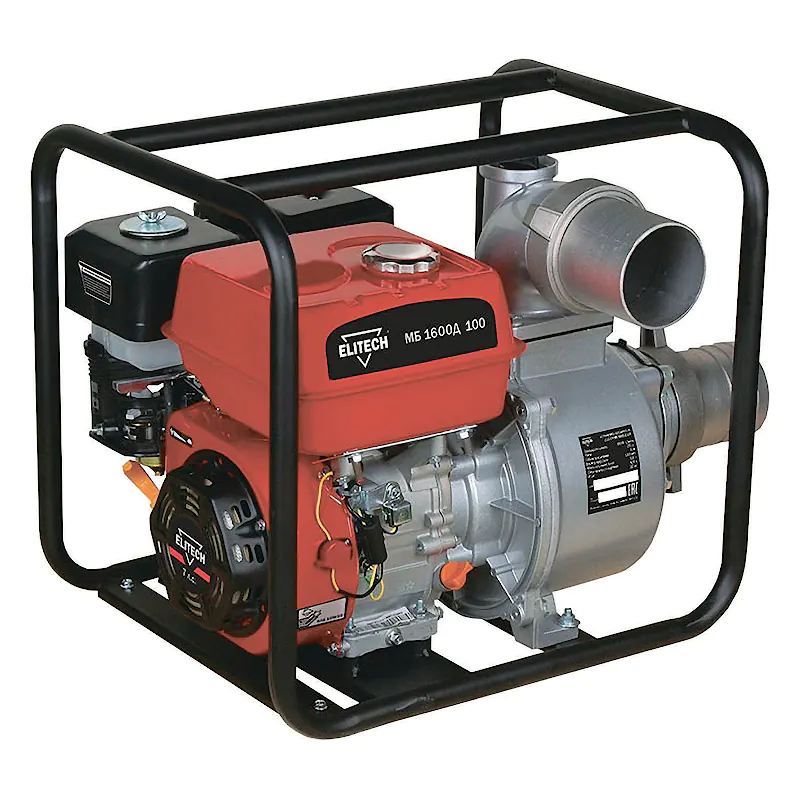 ELITECH МБ 1600 Д 100 бензиновая мотопомпа