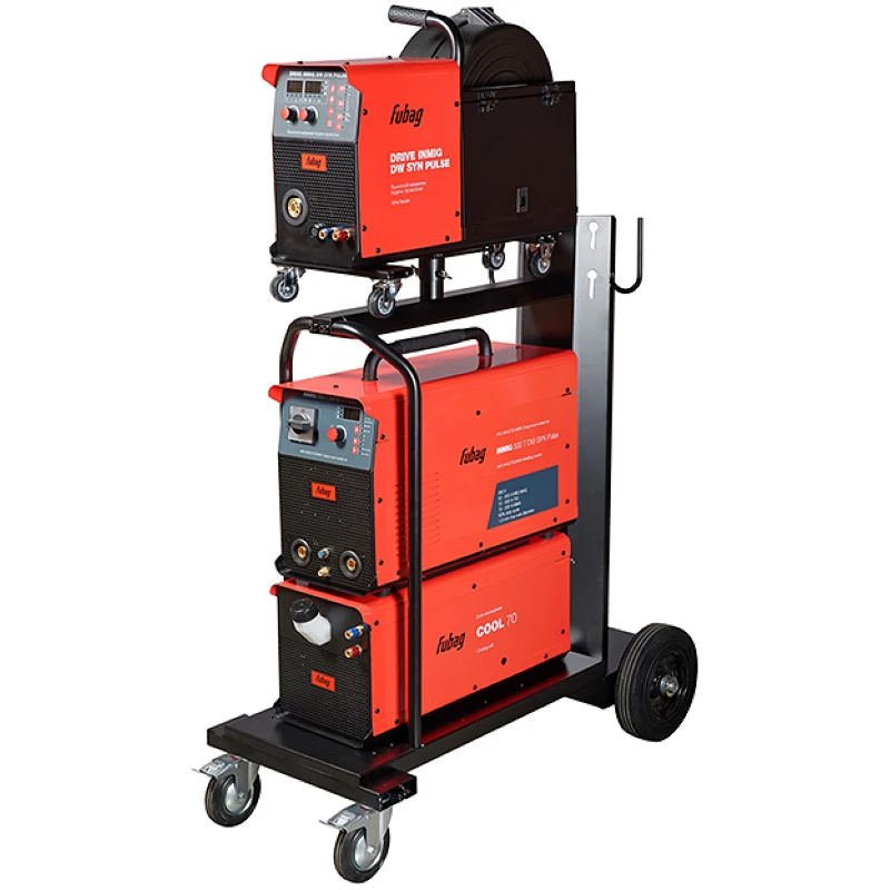 FUBAG INMIG 500T DW SYN ПУЛЬС (PULSE) сварочный полуавтомат инверторный с горелкой FB 500 3m, ДРАЙВ INMIG DW SYN ПУЛЬС (DRIVE INMIG DW SYN PULSE), шлангом-пакетом 5m с ж/о , Cool 70 и тележкой 31443.6