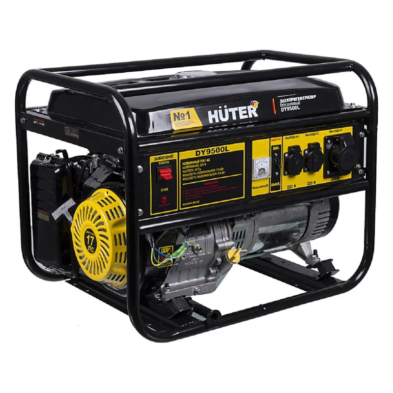 HUTER DY9500L бензиновый генератор 64/1/39