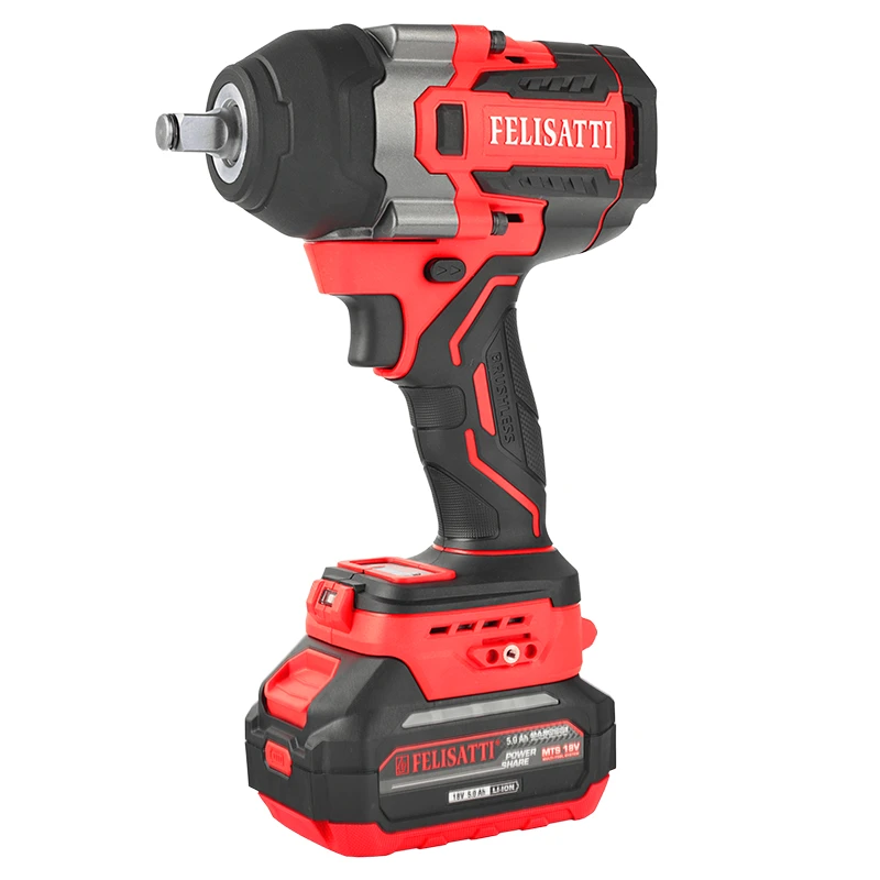 Felisatti FT1572 аккумуляторный ударный гайковерт (2 x 5 Ач, ЗУ) 15728