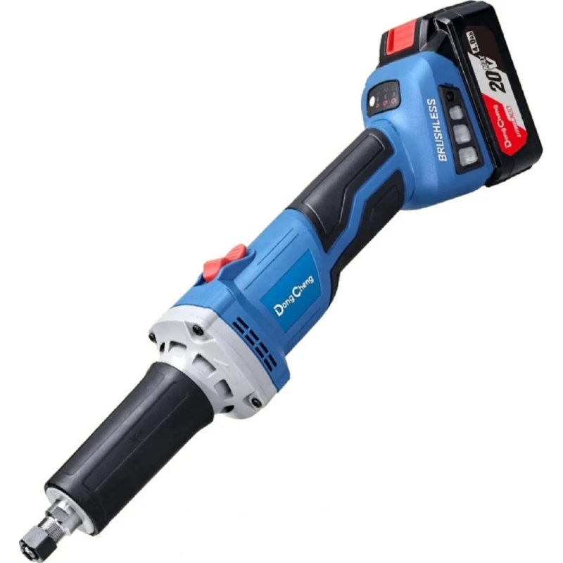 DongCheng DCSJ25(TYPE EM) аккумуляторная прямая шлифовальная машина (2 x 4 Ач, ЗУ)