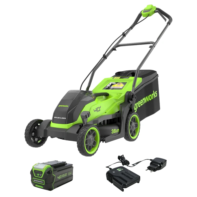 Аккумуляторная газонокосилка Greenworks GD40LM361K5 (1 x 5 Ач, ЗУ) 2520807UG