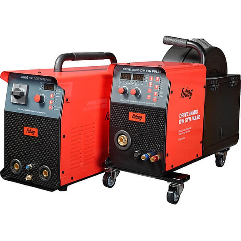 FUBAG INMIG 500T DW SYN ПУЛЬС (PULSE) сварочный полуавтомат инверторный с горелкой FB 400 3m, ДРАЙВ INMIG DW SYN ПУЛЬС (DRIVE INMIG DW SYN PULSE), шлангом-пакетом 5m с ж/о 31443.8