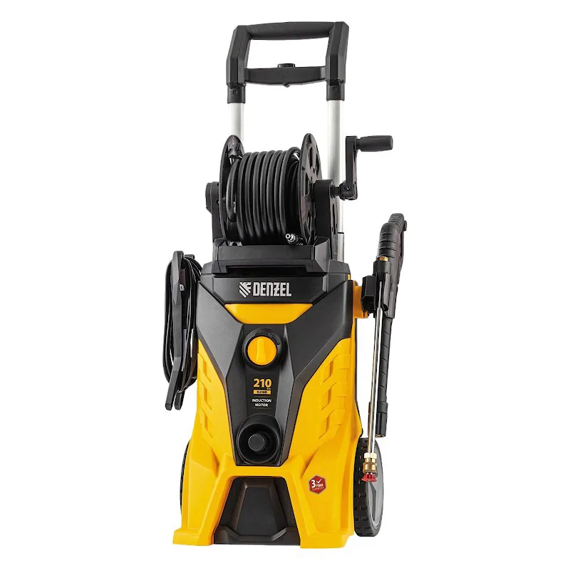 DENZEL R-210i моечная машина высокого давления 2600 вт, 210 бар, 8.0 л/мин, с барабаном 58237