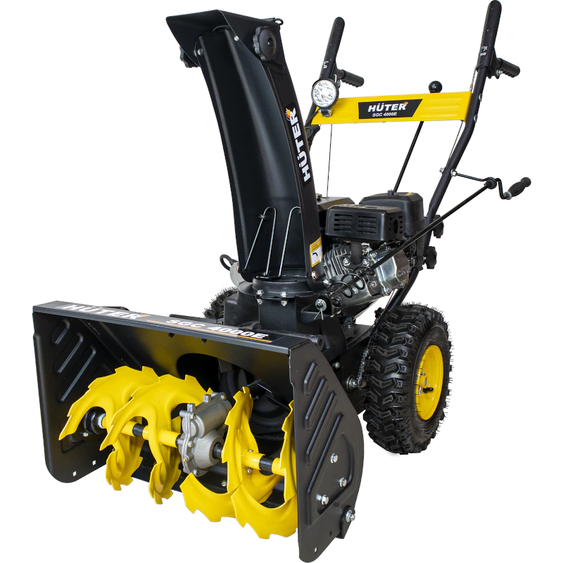 HUTER SGC 4000E снегоуборщик бензиновый 7 л.с, ковш 56 см, выброс 13 м, 4 вперед/2 назад 70/7/14