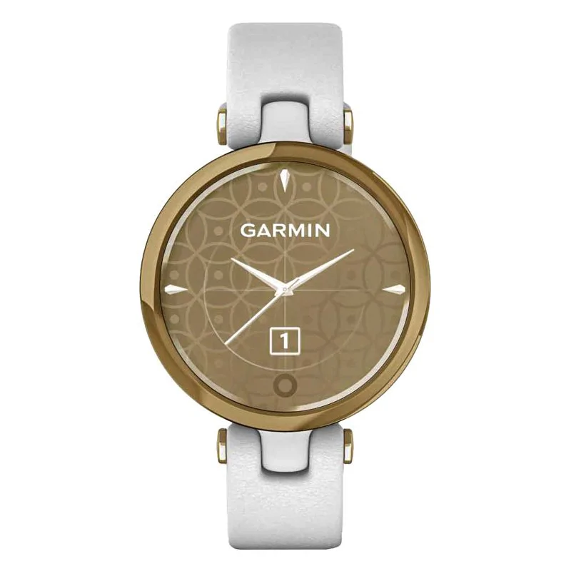 Смарт-часы Garmin Lily светло-золотистый безель, белый корпус и итальянский кожаный ремешок 010-02384-B3