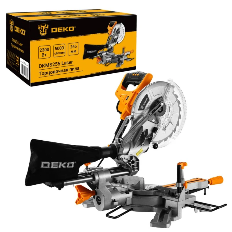 DEKO DKMS255 Laser торцовочная пила сетевая 084-1029
