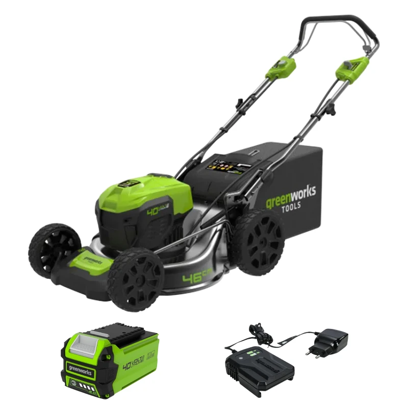 Аккумуляторная газонокосилка Greenworks GD40LM46SPK2 (1 x 2 Ач, ЗУ) 2506807UA