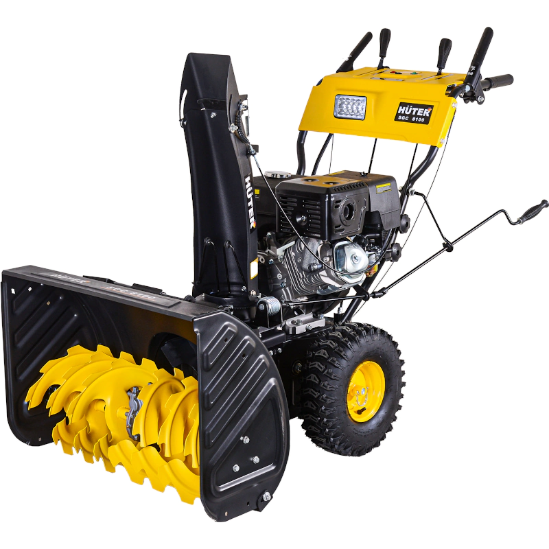 HUTER SGC 8100 бензиновый снегоуборщик 13 л.с, ковш 70 см, выброс 15 м, 6 вперед/2 назад 70/7/3