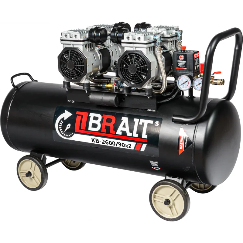 BRAIT КB-2600/90Х2 безмасляный воздушный компрессор 20.01.018.043