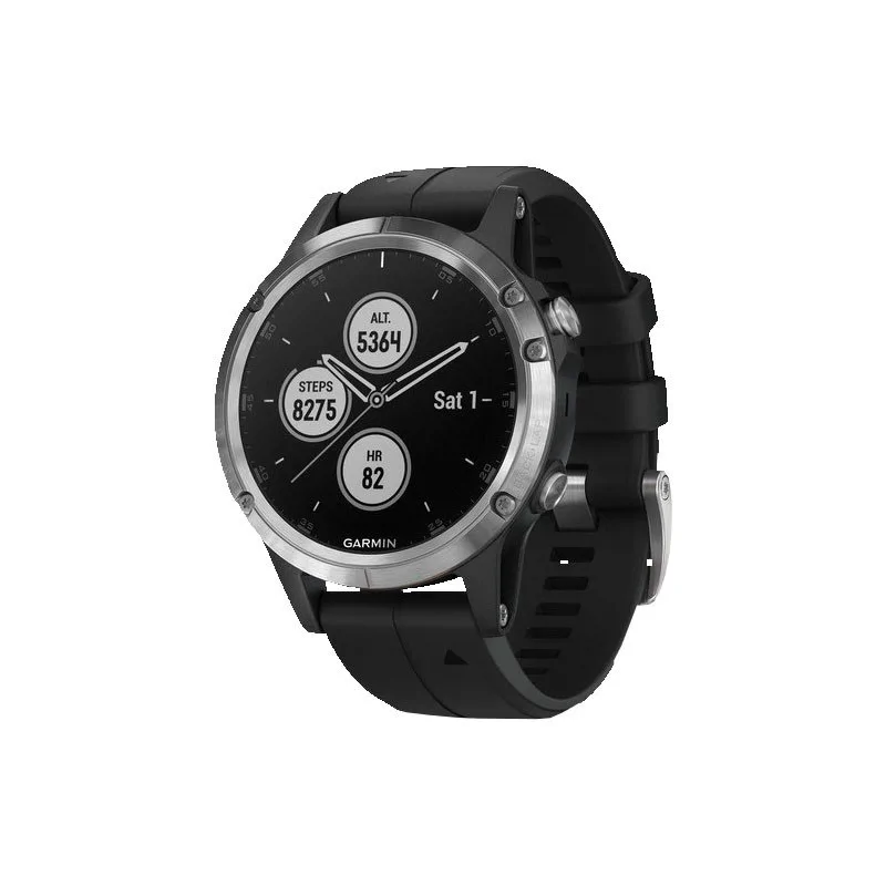 Смарт-часы Garmin Fenix 5 Plus, серебристый, 010-01988-17