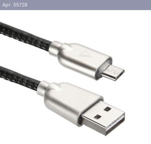 Кабели USB ACD USB кабель ACD-Allure MicroUSB ; USB-A Кожа, 1м, черный (ACD-U926-M1B)