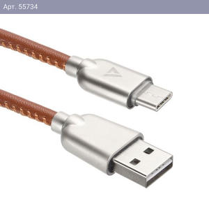 Кабели USB ACD USB кабель ACD-Allure Type-C ; USB-A Кожа, 1м, коричневый (ACD-U926-C2N)