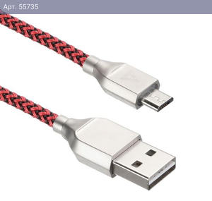Кабели USB ACD USB кабель ACD-Titan MicroUSB ; USB-A Нейлон, 1м, красно-черный (ACD-U927-M1R)