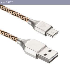 Кабели USB ACD USB кабель ACD-Titan Type-C ; USB-A Нейлон, 1м, желто-черный (ACD-U927-C2Y) (550922)